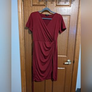 Maroon Wrap Dress (Size M)